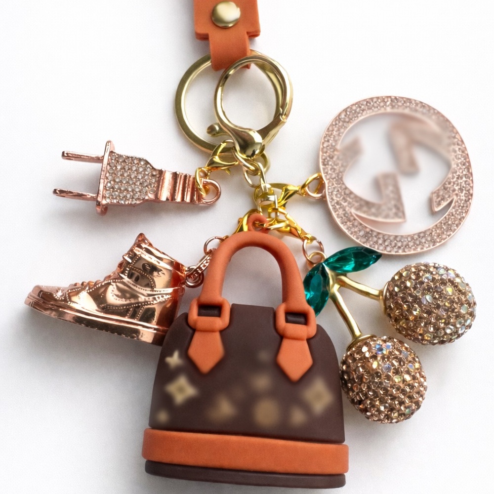 Brown and Gold Designer Key & Card Holder